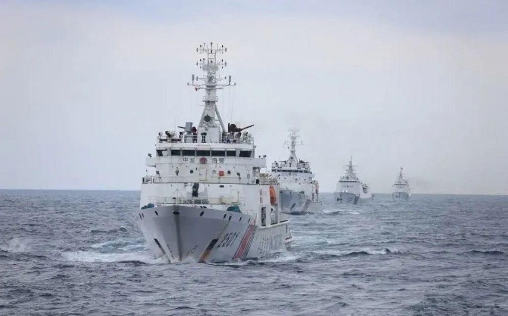 日控陸4海警船全佩掛機砲入釣島海域巡航