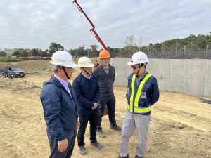 林欽榮視察鳥松十九灣滯洪池 力拚汛期前發揮功能