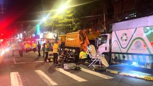 回收車駕駛失控衝撞 造成1死6傷