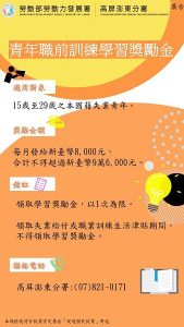 高分署助青年成為產業搶手人才