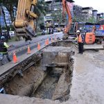 麥金路自來水幹管爆裂 謝國樑到場關切