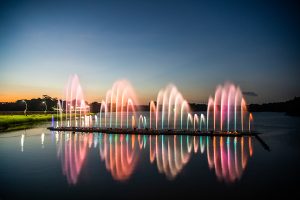 蘭潭音樂噴泉水位偏低25日起暫停演出