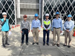 勞工局在中鋼 辦外牆清洗宣導會