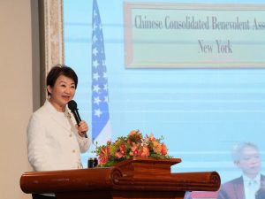 世界中心發光發熱 盧秀燕紐約僑宴演講