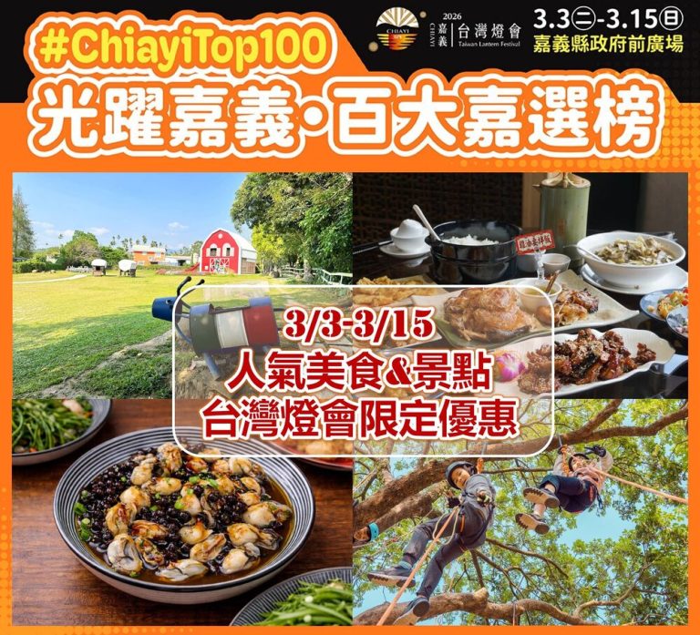 台灣燈會「嘉」點好康 聯手十大人氣美食景點推最強優惠