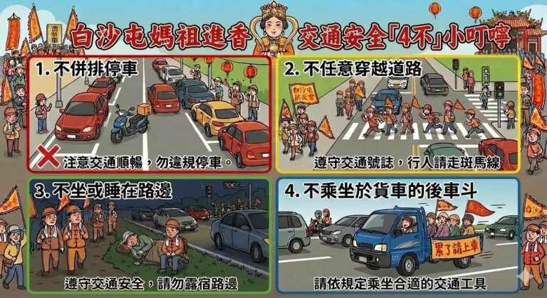 白沙屯媽祖進香將登場 苗警推「4不」護交安