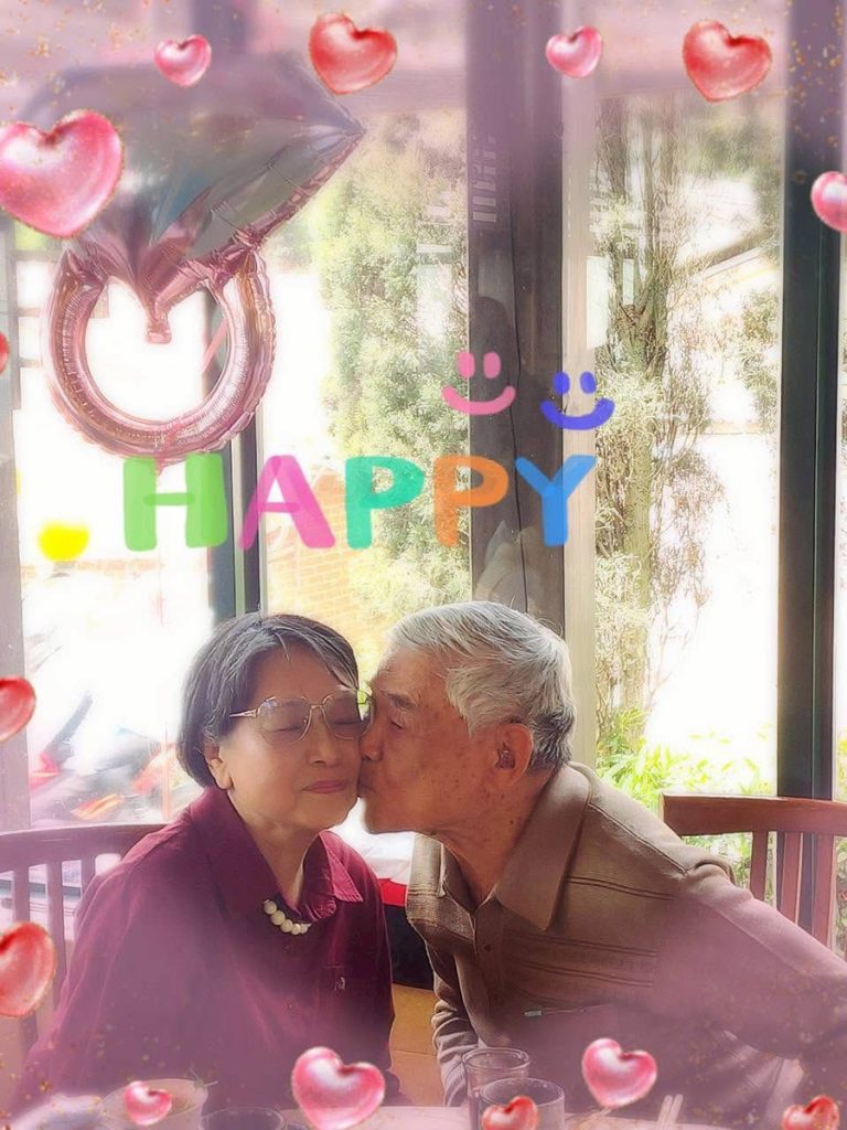 來台老兵歐喜勳夫婦歡慶鑽石婚