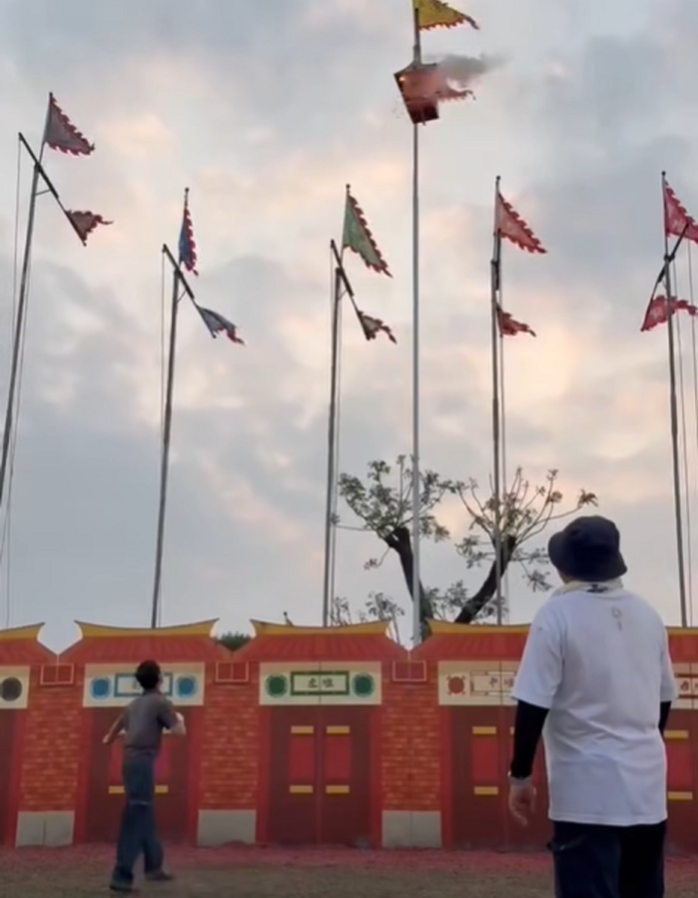 六堆祈福尖炮城 15公尺創新高