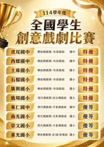 雲林布袋戲 全國賽摘10獎