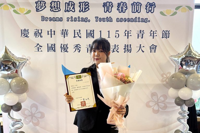 海大生鄭應加 奪全國社團十大傑出幹部