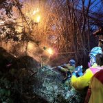 內門山林火警 消防局跨單位搶救
