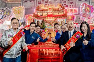 桃園龍德宮媽祖遶境起駕 人山人海