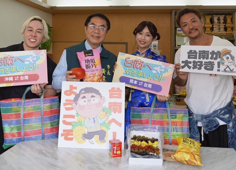 日人氣KOL直飛臺南拍攝 黃偉哲攜夢多推廣府城文化