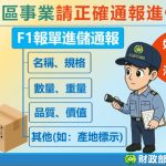 自由港區事業應正確通報進儲之貨品 避免誤觸罰則