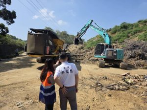 苗市西山掩埋場破碎篩分 降火災風險