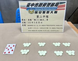 男紅線違停車內吸毒 保二中隊查獲毒駕