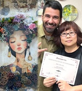 許玲玲紙藝多媒材拼貼個展 基醫展出