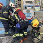 基市消防局加油站實兵演練 強化油類火災搶救能力