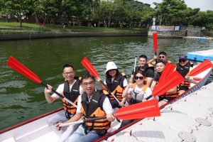 葫蘆墩公園龍舟賽 民眾體驗划龍舟