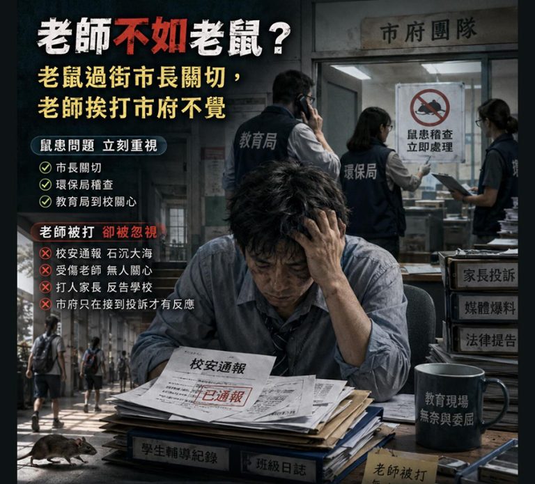 教師工會籲正視校園管教體制失能