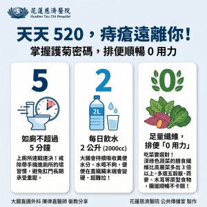 花蓮慈院醫師傳授天天520護菊密碼