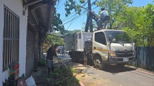 基市中山區通明街土石崩落 危險樹木提前修剪