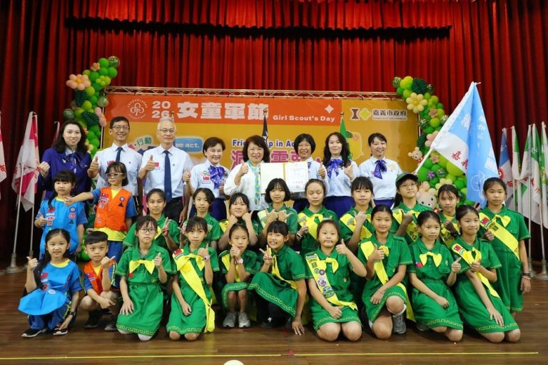 嘉義市400女童軍齊聚歡慶女童軍節！