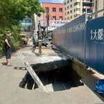 台中大里區中興路二段182巷出現大坑洞