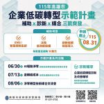 高雄推企業低碳轉型示範計畫 診斷、媒合、補助三箭齊發助攻減碳
