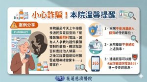 醫院來電有人冒用身分領藥 千萬別上當