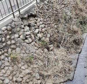 排水溝塌陷破損問題拖延已久未解強颱來襲恐讓災害 地主提警告
