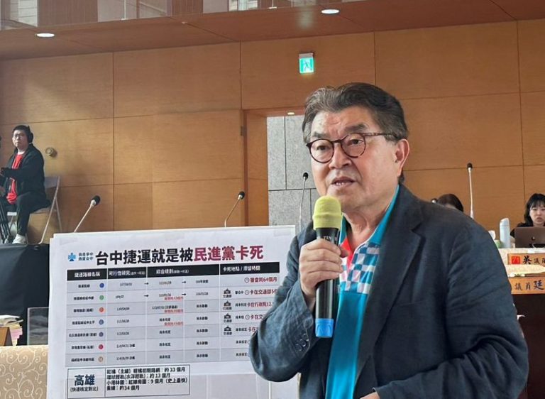 台中捷運推動緩慢 李中議員批中央審查耗時