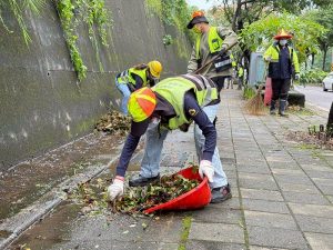 颱風過境 桃園環保局全體動員恢復市容