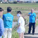 梧棲大排閘門未防漲潮致海水倒灌二期新稻慘遭海水淹沒