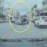 轎車卡左轉道動彈不得 神岡警民挺身化危機
