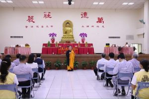 中油大林煉油廠中元祈福法會 氣氛莊重肅穆
