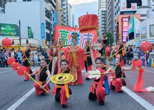 中華藝校第六度代表高雄參加八王子祭「媽祖巡安」象徵台灣祝福