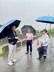 林園港仔埔排水旁道路塌陷 農水署跨單位緊急灌漿搶修