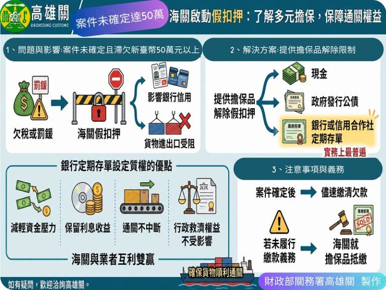 欠繳稅款罰鍰等遭假扣押 可提定存單等方式解除限制