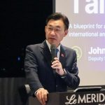 江啟臣出席台中美國商會晚宴 承諾當選將成立市長層級3個委員會