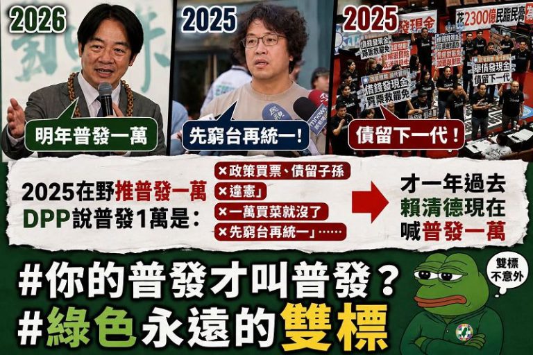 總統宣布明年普發1萬元 藍白指雙標 國民黨早在5月就已提出普發1萬元