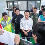 翁章梁視察防汛整備 籲民眾減少非必要外出