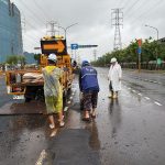 連日大雨貨櫃車專用道損壞 工務局緊急修補