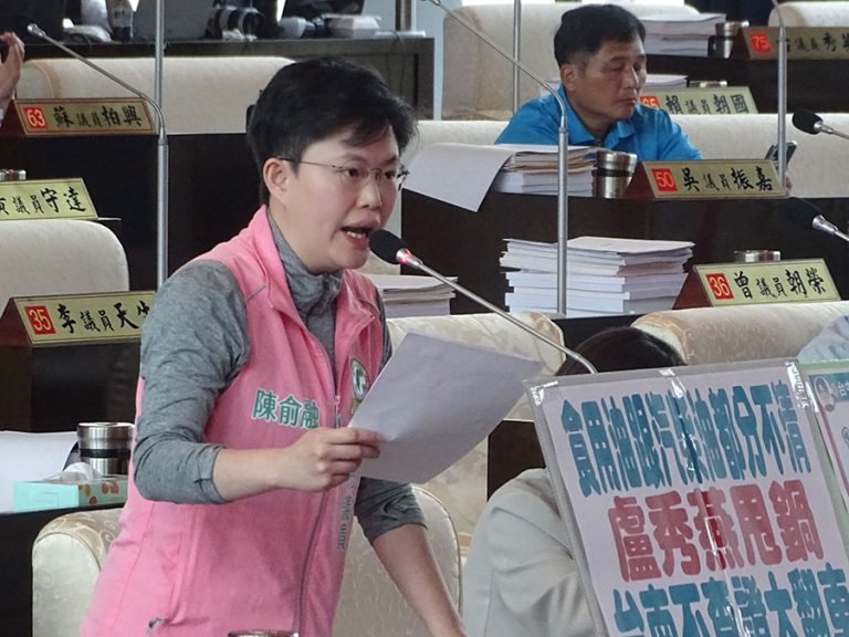 中市食安處專責稽查人少 陳俞融批量能不足