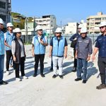 彰化縣長王惠美由代市長賴致富陪同視察員林黃金帝國拆除工程