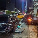 男開賓士車自撞路邊車輛駕駛 酒測超標警依法送辦