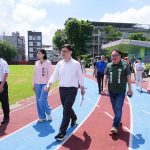 賴瑞隆明正國小會勘爭取體操訓練基地
