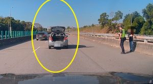 上班途中車拋錨卡橋中央 豐原警及時伸援