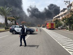 清水區中清路九段火警 警火速交通疏導