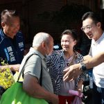 江啟臣到北區「東興市場」掃街拜票